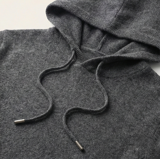 Gentry Cashmere-Inspired Hoodie - Dark Grey