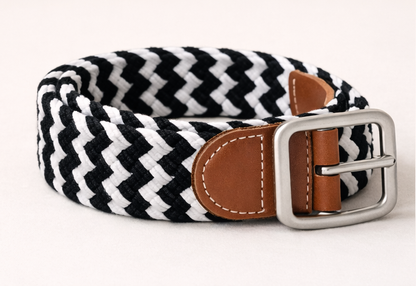 Braided Stretch Belt - Monochrome