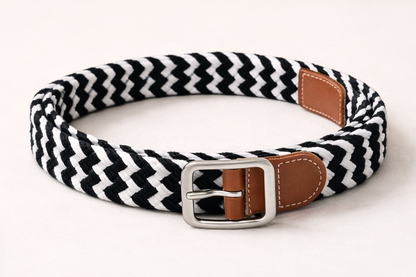 Braided Stretch Belt - Monochrome