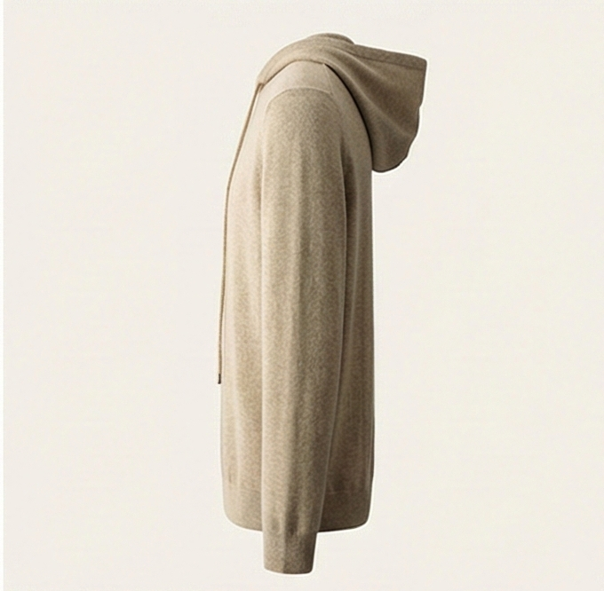 Gentry Cashmere-Inspired Hoodie - Beige