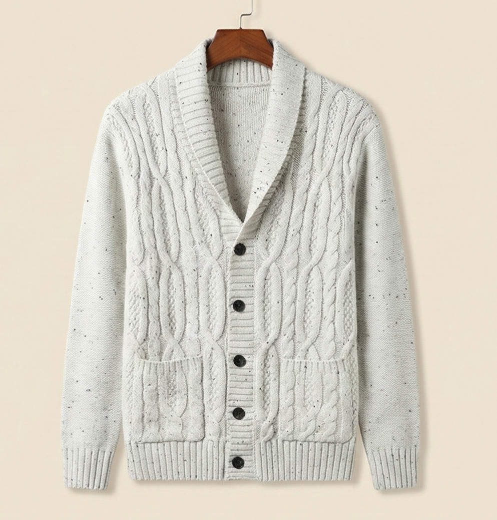 Heritage Knitted Cardigan - Ivory White
