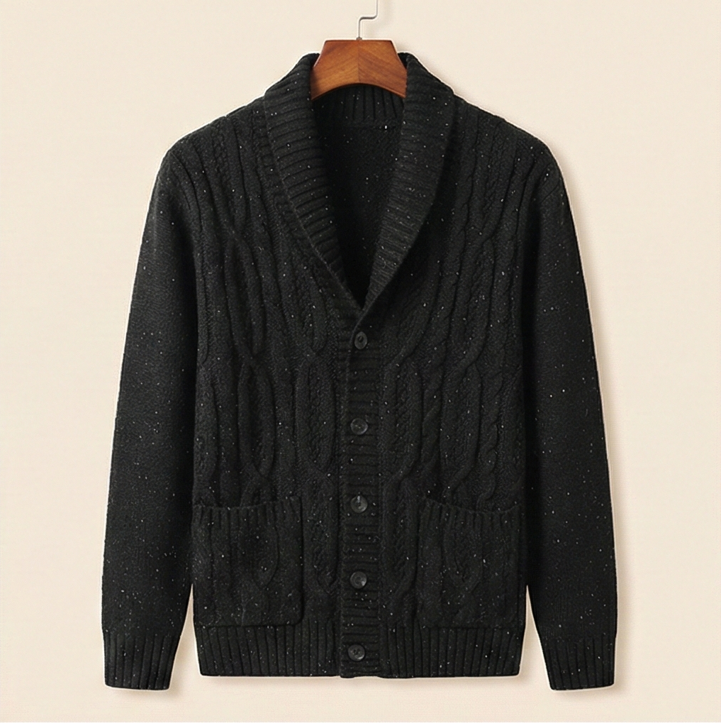 Heritage Knitted Cardigan - Black