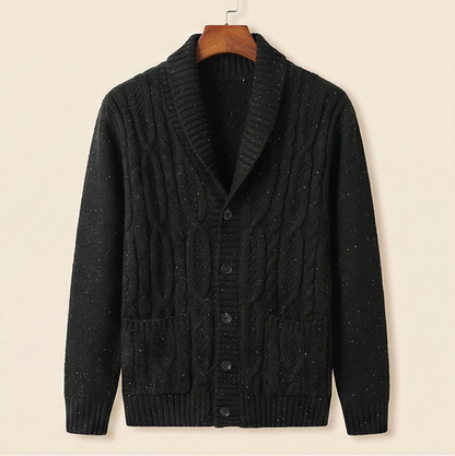 Heritage Knitted Cardigan - Black