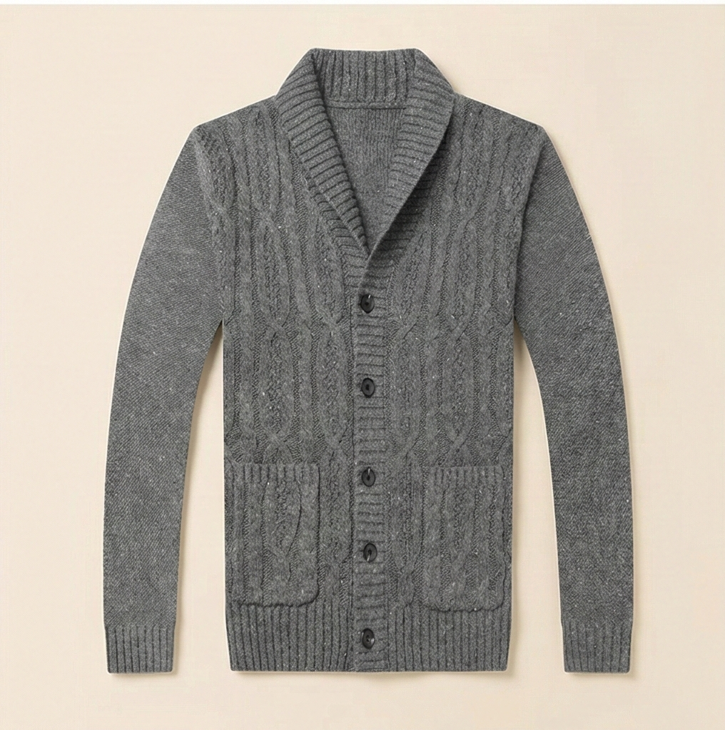 Heritage Knitted Cardigan - Dark Grey