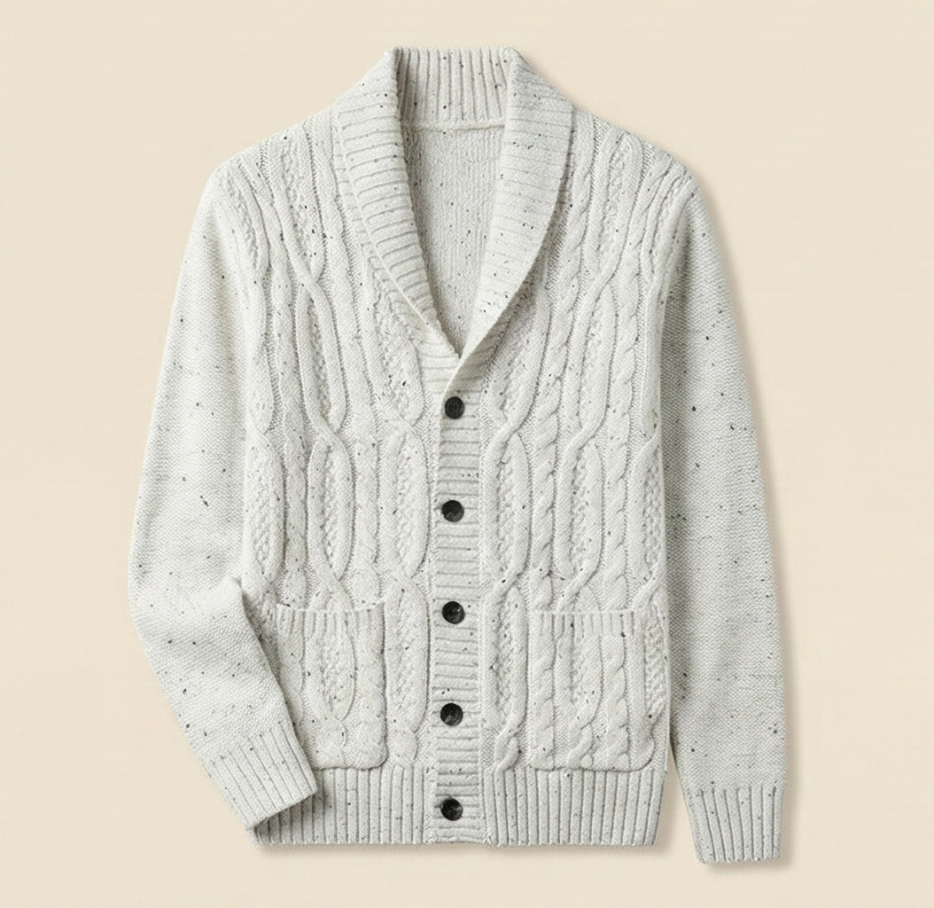 Heritage Knitted Cardigan - Ivory White