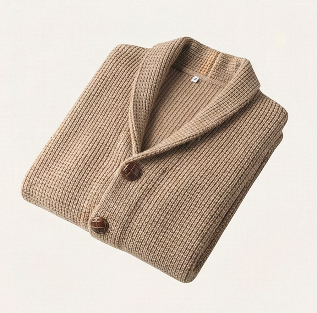 Heritage Buttoned Cardigan - Beige/Khaki
