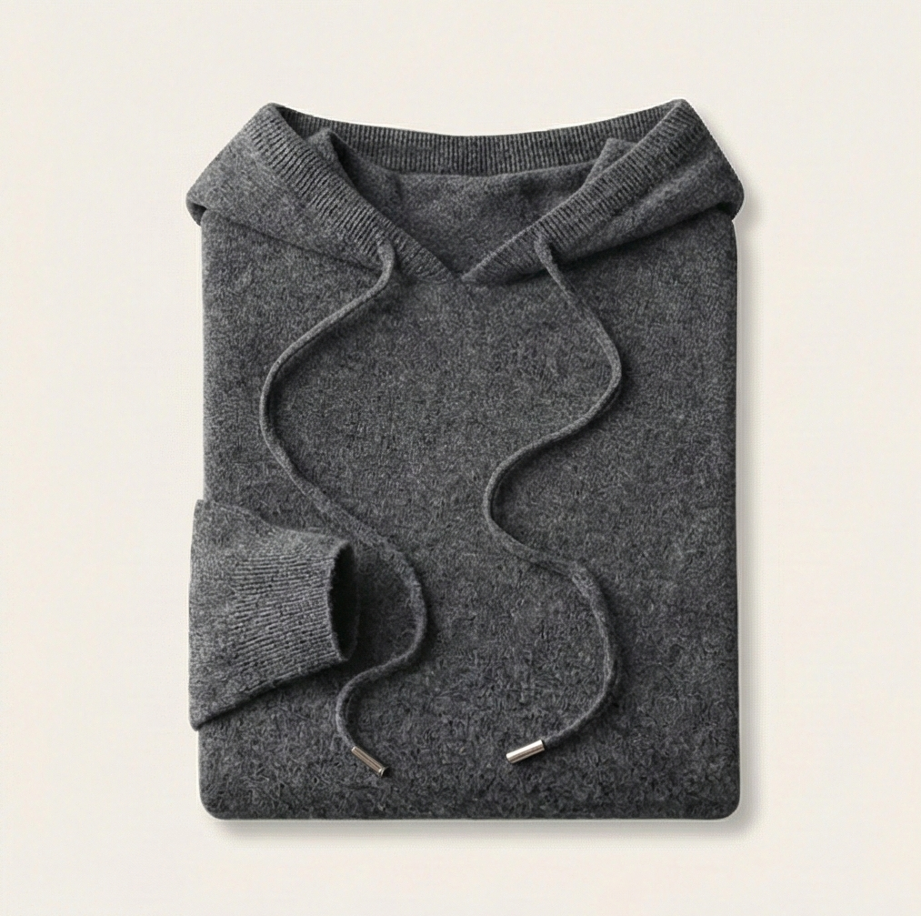Gentry Cashmere-Inspired Hoodie - Dark Grey
