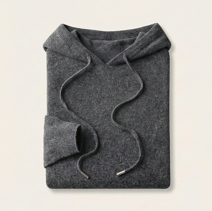 Gentry Cashmere-Inspired Hoodie - Dark Grey