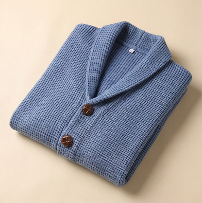 Heritage Buttoned Cardigan – Ice Blue