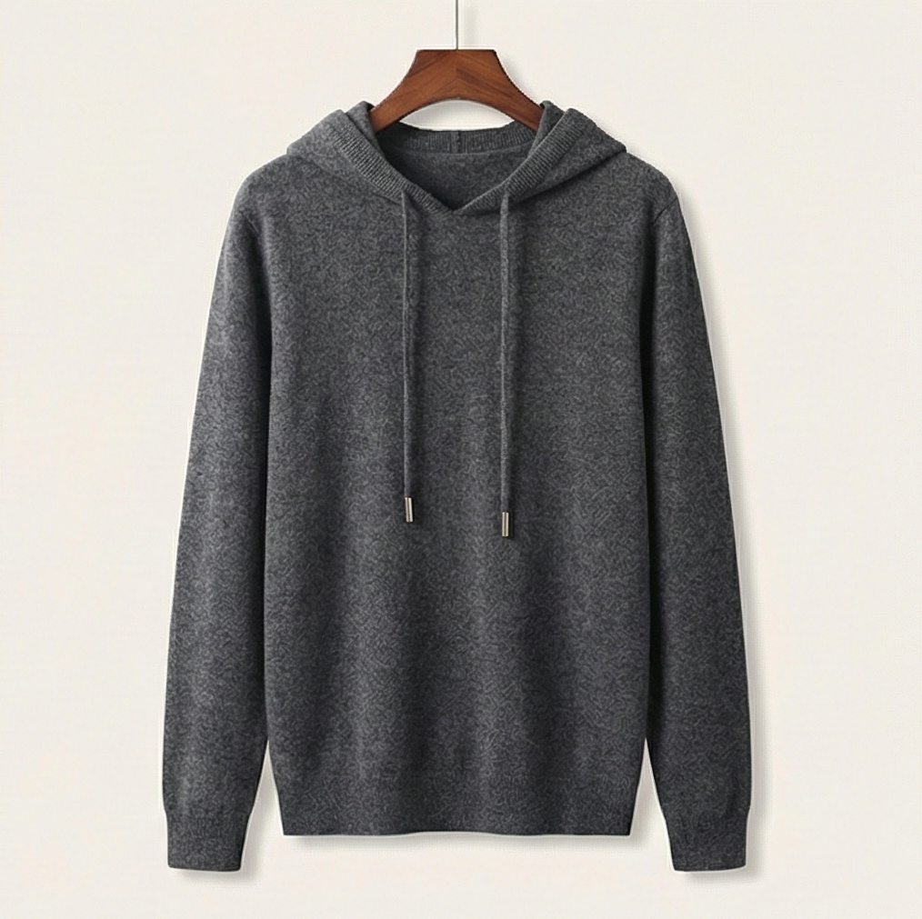 Gentry Cashmere-Inspired Hoodie - Dark Grey