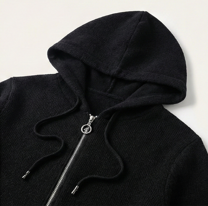 Heritage Zip Hoodie – Carbon Black