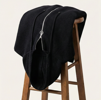 Heritage Zip Hoodie – Carbon Black