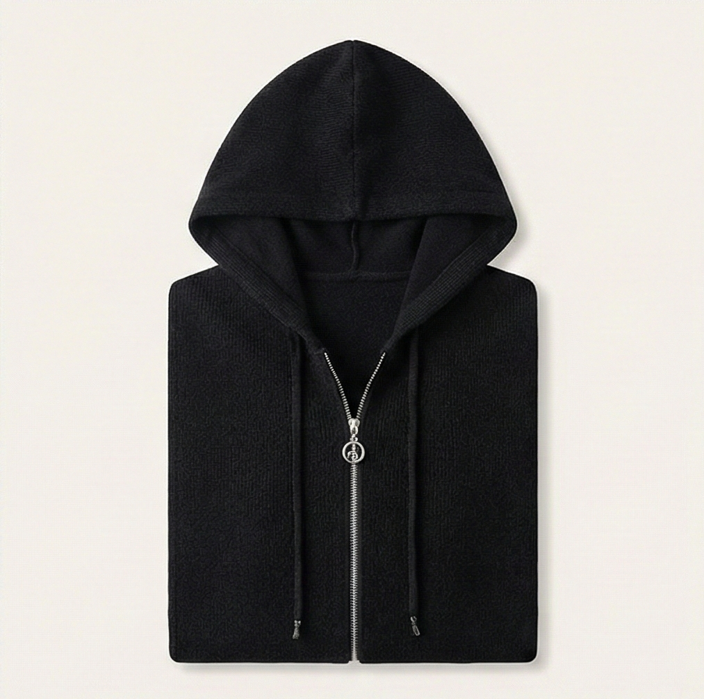 Heritage Zip Hoodie – Carbon Black