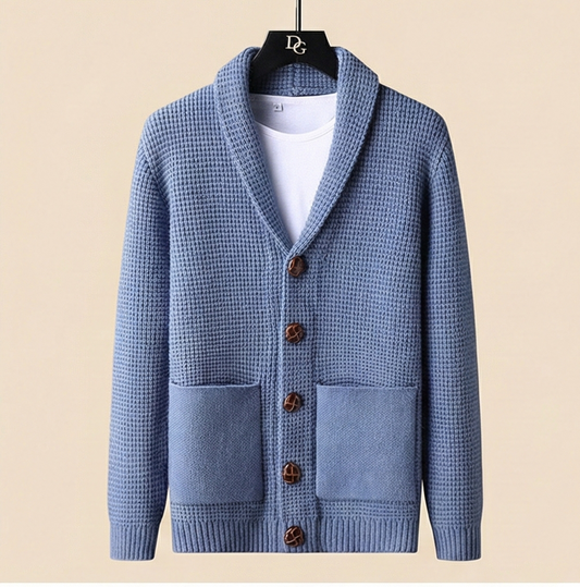 Heritage Buttoned Cardigan – Ice Blue