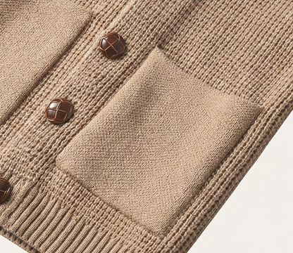 Heritage Buttoned Cardigan - Beige/Khaki