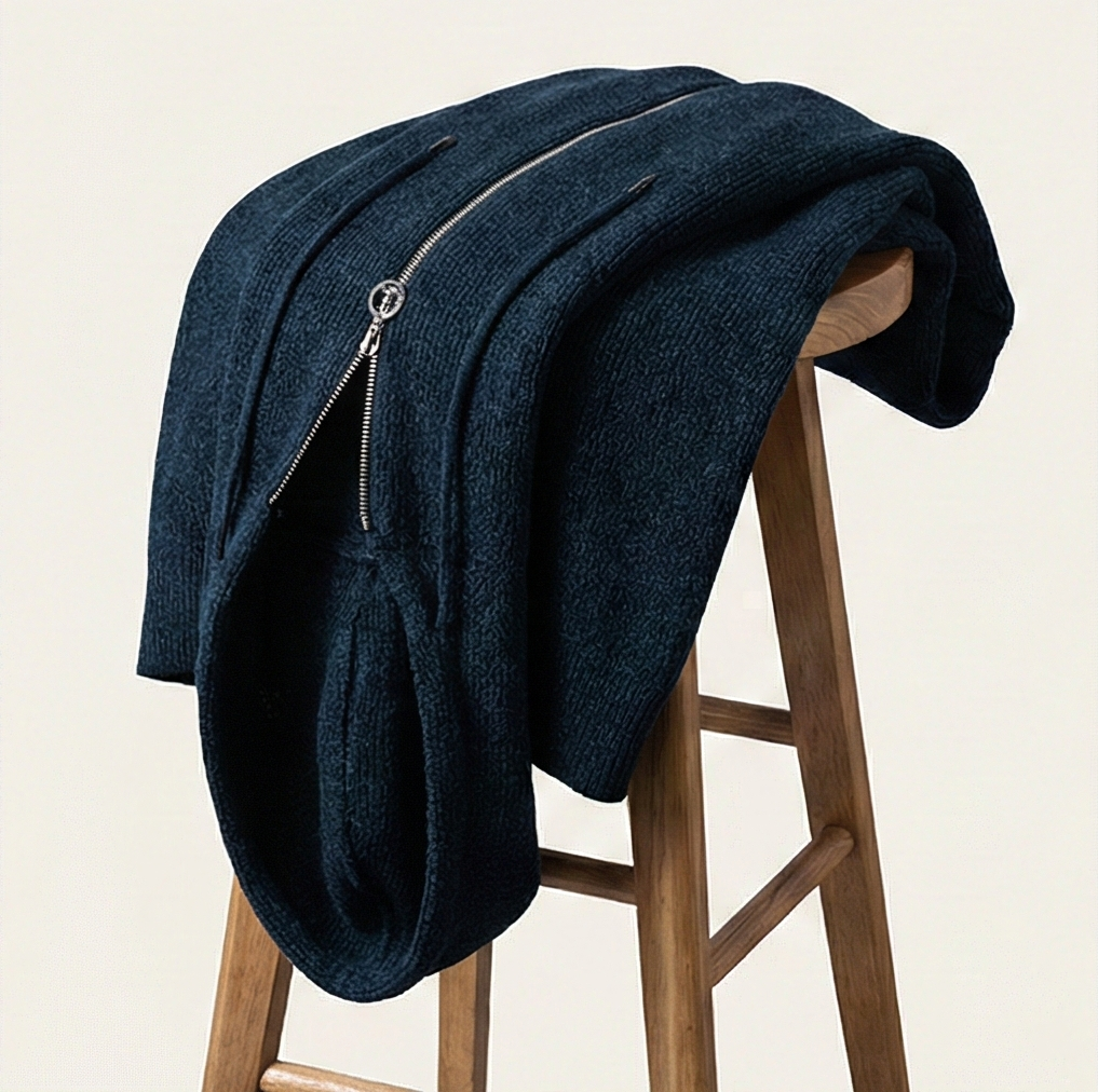 Heritage Zip Hoodie – Oxford Blue