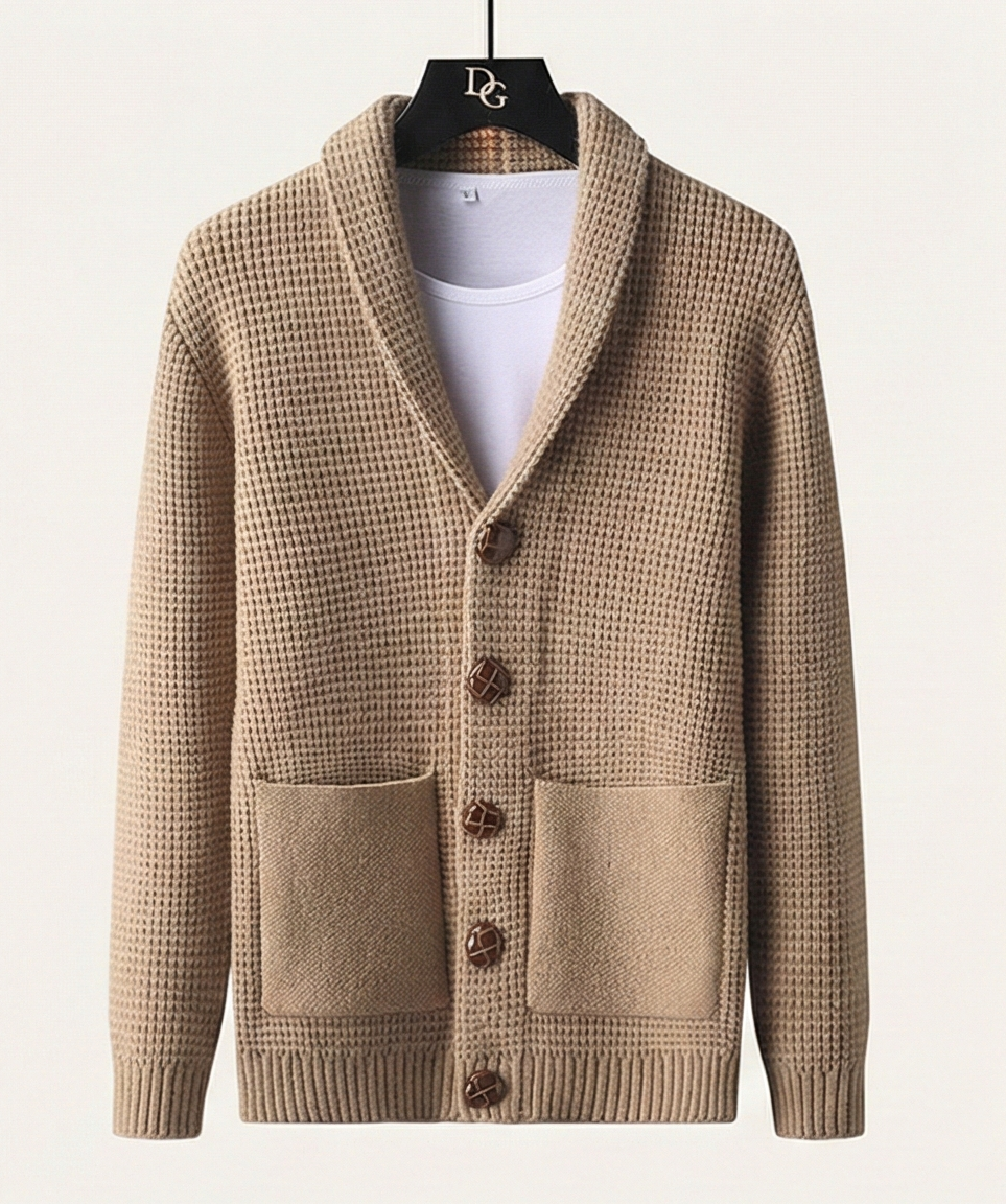Heritage Buttoned Cardigan - Beige/Khaki