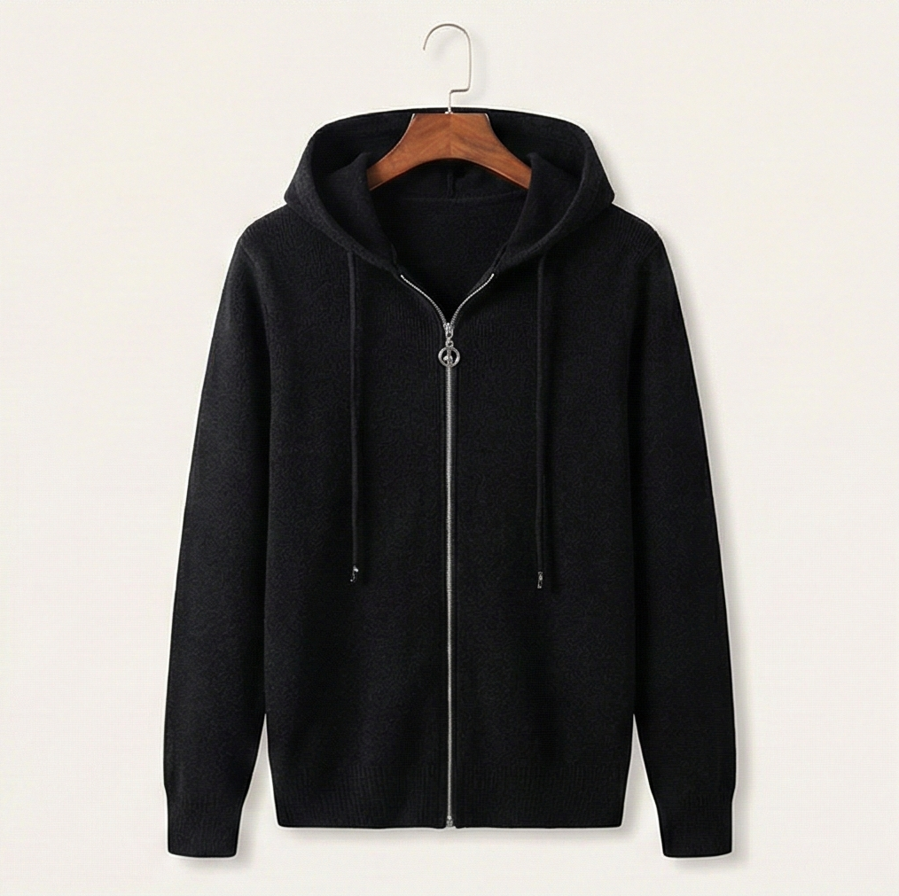 Heritage Zip Hoodie – Carbon Black