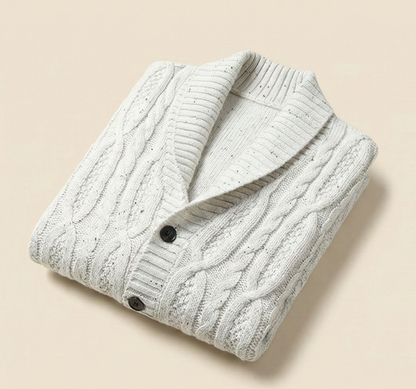 Heritage Knitted Cardigan - Ivory White