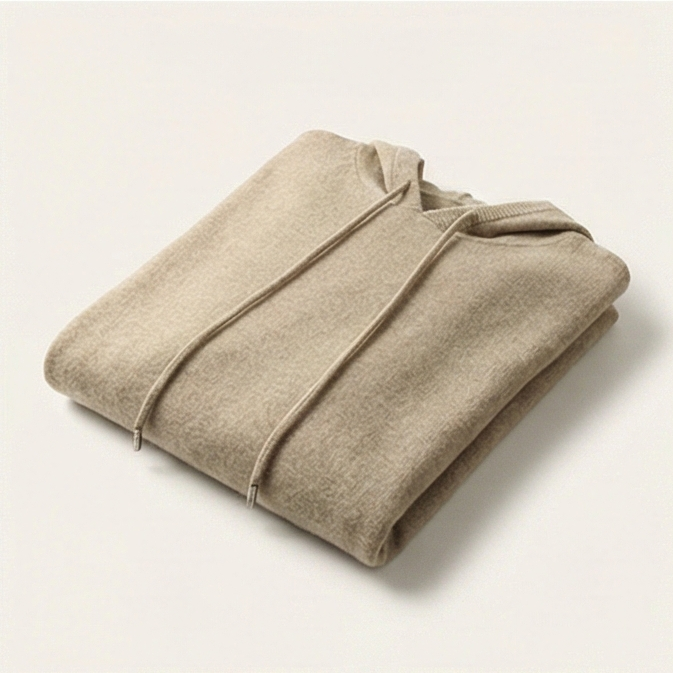 Gentry Cashmere-Inspired Hoodie - Beige