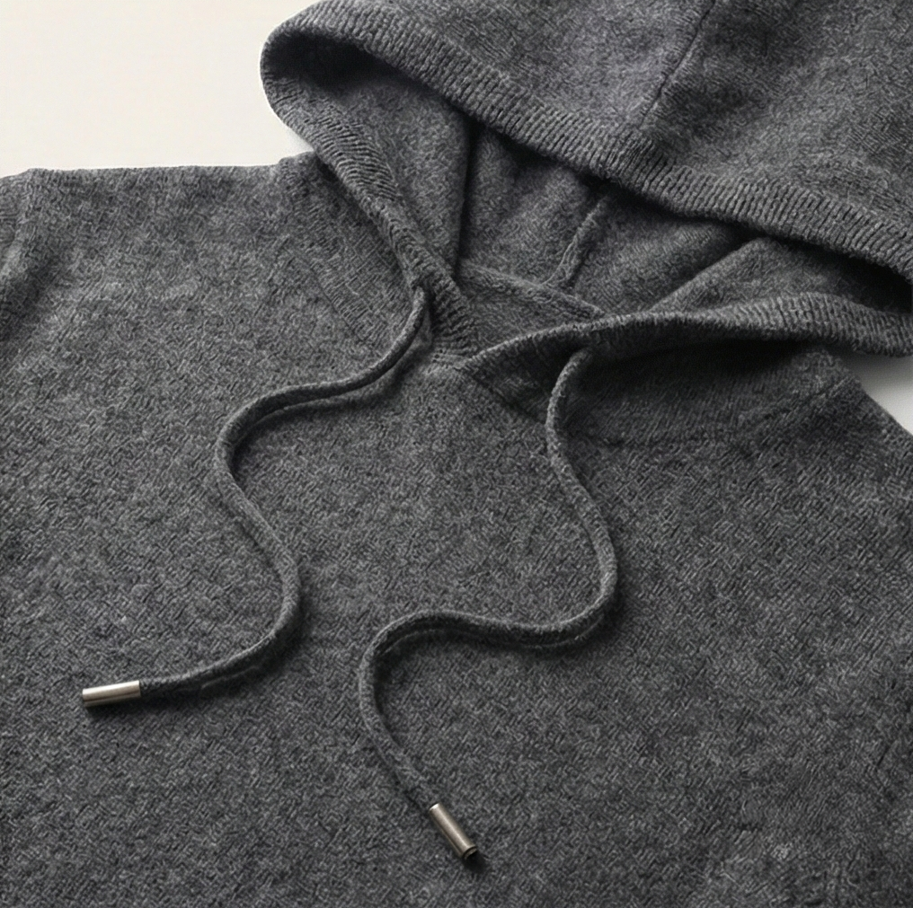 Gentry Cashmere-Inspired Hoodie - Dark Grey