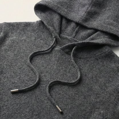 Gentry Cashmere-Inspired Hoodie - Dark Grey