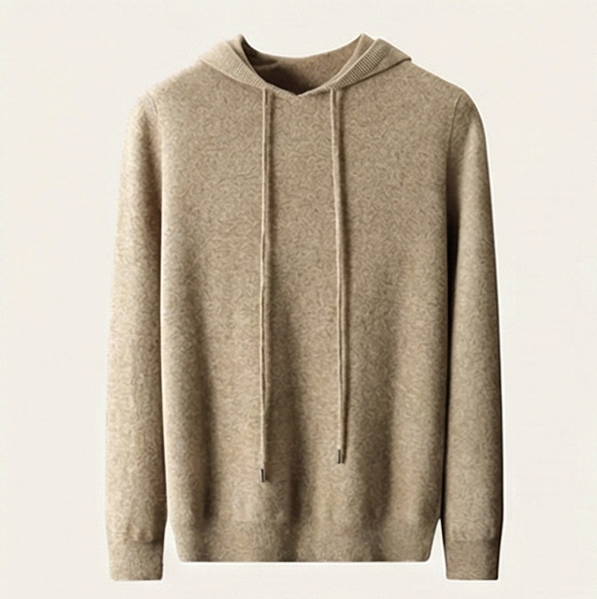 Gentry Cashmere-Inspired Hoodie - Beige